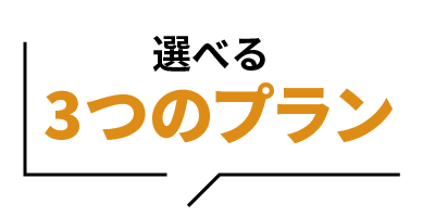 選べる3つのプラン